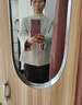 皮爾卡丹（pierre cardin）國(guó)風(fēng)媽媽裝秋冬短款羊毛大衣小個(gè)子中老年婦女雙面絨保暖毛呢外套 巧克力 (高支羊毛) M 適合80-105斤 曬單實(shí)拍圖