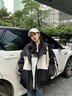 棉致撞色沖鋒衣外套女短款2025年春季新款小個(gè)子韓版百搭休閑運動(dòng)上衣 黑色 春秋-精品雙層 XL 建議120-135斤 曬單實(shí)拍圖