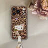 雅好（Yagoo）適用蘋果17pro手機殼iphone17promax新款女16pro創(chuàng)意15pro卡通14pro油畫13豹紋貓帶掛繩防摔全包套 豹紋油畫抱抱貓棕【短款手腕掛繩】古董白 iPhone1 曬單實拍圖