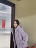 VEOX羽絨棉服女2025新款冬季加厚面包服短款棉衣韓版寬松外套棉襖 香芋紫色 M 105-120 曬單實(shí)拍圖