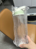 樂扣樂扣（LOCK&LOCK）人魚線塑料運動水杯夏天便攜水壺帶刻度提手男女水杯子700ML綠色 曬單實拍圖