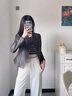 clotho Rennie品牌女裝皮衣女短外套2025春秋新款修身顯瘦小個(gè)子高級感綿羊皮 黑色 M 曬單實(shí)拍圖