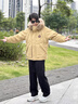 Teenie Weenie Men【何洛洛同款】2025新款男女同款工裝三防貉子毛保暖派克羽絨服 米色 M (170) 曬單實拍圖
