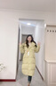 雪中飛長(cháng)款羽絨服女士2025新款可脫卸帽子潮流時(shí)尚通勤保暖外套綠色M 曬單實(shí)拍圖