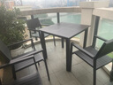 藤朝家具（Teng chao jia ju）鋁合金戶(hù)外桌椅套裝庭院桌椅組合防銹室外院子露天臺休閑桌椅 標準款：4椅+80CM拼花方桌 全鋁合金材質(zhì) 曬單實(shí)拍圖