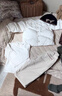 white wheat女童2024冬季新款羽絨服厚男孩冬裝三防白鴨絨羽絨外套 米白 90cm 曬單實(shí)拍圖