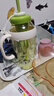 【京東物流】水杯冰霸吸管杯高顏值學(xué)生茶水分離大容量杯子 【專享價】肚肚杯-淺綠色 曬單實拍圖