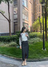 彌柯菲 MEKF灰色針織毛衣外套開衫女秋冬新款內(nèi)搭小個子學(xué)院風(fēng)刺繡毛衣上衣 灰色 M 曬單實拍圖