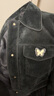 VEROMODA皮衣女秋季女裝新款直筒九分袖短款翻領(lǐng)簡(jiǎn)約個(gè)性休閑街頭時(shí)尚 黑色 165/84A/M 曬單實(shí)拍圖