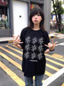 哈魯?shù)霞兠薅绦銽恤女2025夏秋新款爆款小眾設(shè)計(jì)感寬松美式潮牌半袖上衣 黑色 M （80-100斤） 曬單實(shí)拍圖
