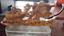 崖柏木雕彌勒佛實(shí)木質(zhì)擺件家用客廳桌面家居飾品布袋彌勒招財(cái)納福 崖柏木福滿乾坤彌勒佛約13公分 曬單實(shí)拍圖