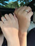 DRAGBOLL鉑金對戒PT950情侶對戒純銀戒指結婚求婚婚戒送女友生日禮物 輕奢款-旋轉芭蕾情侶對戒【活口自由調節】 曬單實(shí)拍圖