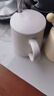 品喻（PINYU）馬克杯咖啡杯帶蓋勺子陶瓷杯子情侶水杯男女辦公室家用簡(jiǎn)約白色 曬單實(shí)拍圖