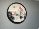 禮御友嘉純手工刺繡掛畫(huà)1-4絲荷花鳥(niǎo)現代簡(jiǎn)約蘇繡成品客廳玄關(guān)走廊裝飾畫(huà) 荷韻(83*83cm) 曬單實(shí)拍圖