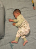 威爾貝魯（WELLBER）嬰幼兒睡袋1-3歲雙層竹棉分腿睡衣春秋兒童寶寶防踢被子 森林M 曬單實(shí)拍圖