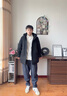 波司登25新款90鵝絨羽絨服男短款簡(jiǎn)約通勤商務(wù)連帽保暖外套B250244157 黑色8056 M 175/96A 體重約130-140斤 曬單實(shí)拍圖