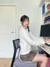LUCYLEE日本品牌人體工學(xué)椅喂奶護(hù)腰神器床上靠背腰墊矯姿孕婦哺乳座椅護(hù) 灰色護(hù)腰坐墊【月亮款雙倍加厚】 曬單實(shí)拍圖