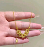 六桂福珠寶 黃金項鏈 吸金錢(qián)多多 5G足金套鏈吊墜鎖骨鏈 FH0300694 5.85g 曬單實(shí)拍圖