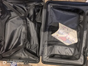 左汀Pro版多功能行李箱鋁框拉桿箱結實(shí)抗壓大容量旅行箱學(xué)生密碼箱 黑色【中置鋁框+鋁合金包角】 20英寸 ，可登機，適合短途出差 曬單實(shí)拍圖