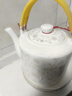 集雅斯（JYS）陶瓷茶壺水壺家用涼水壺冷水壺泡茶壺大茶壺瓷器水壺耐高溫大容量 中號白底金花(2.8L左右) 曬單實(shí)拍圖