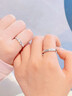 GLTEN七夕情人節(jié)禮物情侶戒指銀對戒女生日表白結(jié)婚紀(jì)念送男女朋友老婆 曬單實拍圖