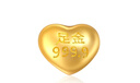 領(lǐng)豐金 黃金9999足金愛(ài)心金豆豆實(shí)心真金情人節情侶女生送人禮物 2g/顆 曬單實(shí)拍圖