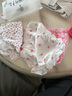 葆氏嬰兒內褲純棉面包褲幼兒女童男女寶寶全棉短褲尿布訓練褲鍛煉如廁 冰激凌碎花 4條 90 曬單實(shí)拍圖