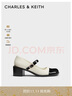 CHARLES&KEITH圓頭一字帶粗跟瑪麗珍鞋女婚鞋子女鞋生日禮物送女友CK1-60580280 Multi綜合色 38 曬單實(shí)拍圖