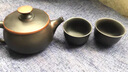 漢帝唐韻（HDTYU）建水紫陶茶具套裝純手工紫陶壺高端家用功夫茶具可提可轉(zhuǎn)鳳鳴漢瓦 紫陶大漢瓦一壺六杯（素面） 1件 曬單實拍圖