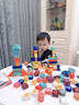 彌鹿mini磁力片兒童積木拼裝寶寶木頭拼圖玩具智力男女孩啟蒙早教 100粒動(dòng)物水果數字積木袋裝 曬單實(shí)拍圖