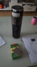 XKJ日本水杯雙層高硼硅玻璃杯泡茶杯茶水分離茶杯摔不爛的玻璃杯帶蓋 【商務灰】防摔防燙 420ml 1只 一鍵開蓋+高硼硅玻璃杯+耐高溫防摔 曬單實拍圖
