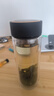 富光雙層玻璃杯水杯男女車載家用高硼硅玻璃杯泡茶杯帶茶隔玻璃杯子 黑色 500ml 雙層玻璃直杯 曬單實拍圖
