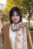CharisKitty披肩外搭女2025新款夏季空調圍巾保暖防曬斗篷冬季防寒圣誕節禮物 青鳥(niǎo)藍 曬單實(shí)拍圖