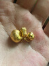 老廟黃金 足金柿子蓮蓬吊墜好事連連磨砂轉(zhuǎn)運(yùn)珠掛墜女送女友生日禮物 好柿花生 約：0.8g 曬單實(shí)拍圖