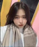 CONCISE KITE女士羊毛圍巾秋冬季高級感保暖圍脖2025新款生日禮物送女朋友老婆 香水藍(lán)格-高端品牌禮盒裝 曬單實拍圖