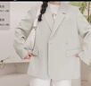 自巧小個(gè)子正肩薄荷綠西裝外套女2025春季新款休閑設計感炸街西服 沙礫色 S （3碼） 曬單實(shí)拍圖