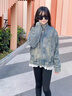 G.DUCKKIDS小黃鴨童裝女童外套春秋2025新款兒童衣服秋季女大童牛仔夾克上衣 牛仔外套 140 尺碼9~10歲【130-140cm】 曬單實(shí)拍圖