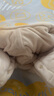 Aengbay昂貝 嬰兒外出抱衣保暖連體衣加厚天鵝絨連帽哈衣爬服秋冬棉服 卡其色 59cm 曬單實拍圖