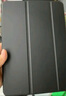 畢亞茲 適用iPad Air2保護(hù)套 iPad6代蘋(píng)果平板電腦保護(hù)后外殼 輕薄防摔 休眠三折皮套男女款 PB13-金剛黑 曬單實(shí)拍圖