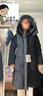 坦博爾羽絨服女士反季長款鵝絨時尚泡芙冬季高領(lǐng)連帽外套 曬單實(shí)拍圖