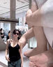微光里掛脖v領(lǐng)吊帶背心女外穿夏泰式辣妹性感抹胸小上衣帶胸墊絕美內搭 露背時(shí)尚吊帶【均碼 80-105斤】 曬單實(shí)拍圖