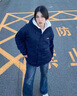 格斯嵐帝雙面穿羊羔絨棉衣男冬季2025新款加絨棉服外套潮牌寬松連帽棉襖子 黑色 XL 曬單實(shí)拍圖