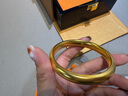 老鋪黃金古法手工足金手環(huán) · 富貴圓滿手鐲（寬邊款） 55號金重約54.6g 曬單實(shí)拍圖