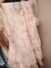 IEF/愛(ài)依服連衣裙夏女2025新款甜美公主風(fēng)絕美小裙子網(wǎng)紗拼接中裙 粉杏花 S 曬單實(shí)拍圖