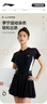 李寧（LI-NING）泳衣女連體裙式游泳衣遮肚顯瘦抗氯速干溫泉泳裝546 黑色 XL  曬單實(shí)拍圖
