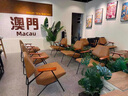 梔樸網(wǎng)紅奶茶店沙發(fā)甜品店咖啡廳桌椅組合書(shū)吧清酒吧餐廳商用洽談套裝 卡其色-黑架 官方標配 曬單實(shí)拍圖