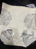 婷美高腰收腹提臀內(nèi)褲女桑蠶絲抗菌襠無痕透氣蕾絲三角短褲頭 膚+黑XL 曬單實(shí)拍圖