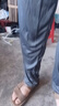 策息褲子男夏季冰絲速干薄款休閑褲男士直筒寬松運動長褲運動男褲 黑+深灰【兩件裝】 4XL -建議165-180斤左右 曬單實拍圖