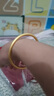 周六福黃金手鐲女素韻5G工藝古法金手鐲計價(jià)AW107851 約10.3g 56mm 禮物 曬單實(shí)拍圖