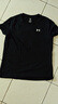 安德瑪（Under Armour）運動(dòng)短袖女 時(shí)尚簡(jiǎn)約寬松舒適透氣休閑圓領(lǐng)T恤 1384231黑色 L 曬單實(shí)拍圖